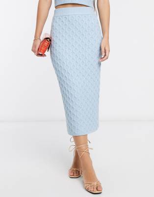 midi length pencil skirt and top