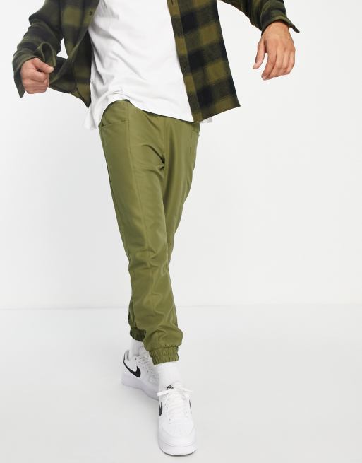 Native Youth Chino Jogger in Green for Men