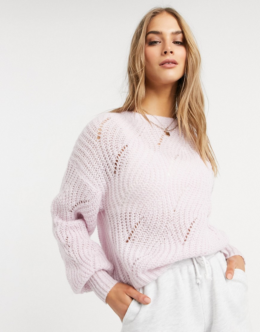 Native Youth – Oversize-Pullover in Flieder-Lila