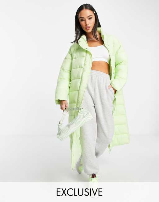 Native Youth - Oversized gewatteerde jas met lange pasvorm in pastelkleur