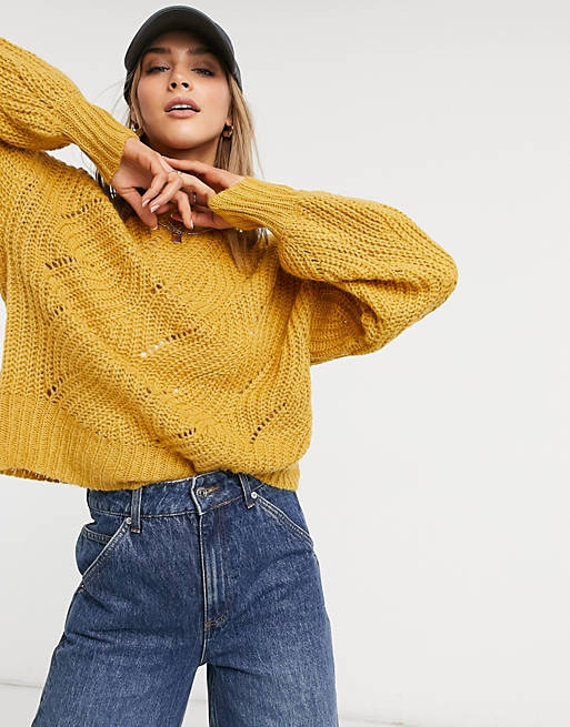 Native Youth oversized jumper in yellow | ASOS
