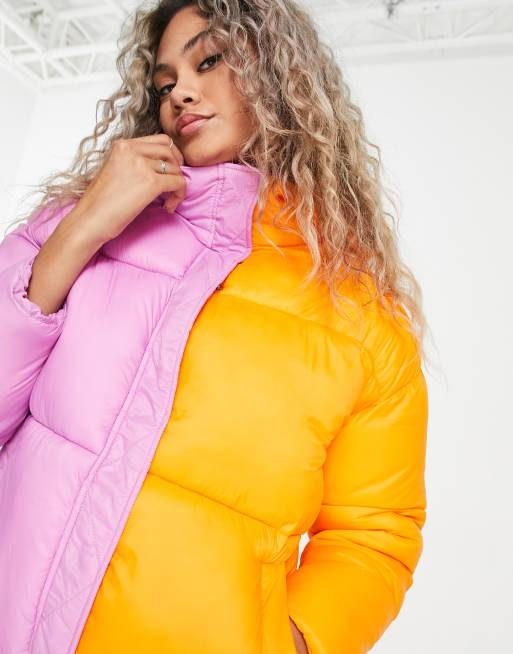Native Youth oversized padded jacket in color block