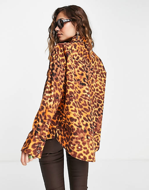 Coats & Jackets Native Youth oversized shacket in bright leopard print 