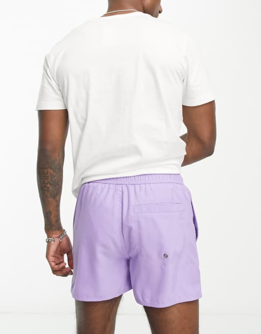 Native Youth - Pantaloncini da bagno viola con cuciture a contrasto - PURPLE, 2 di 4