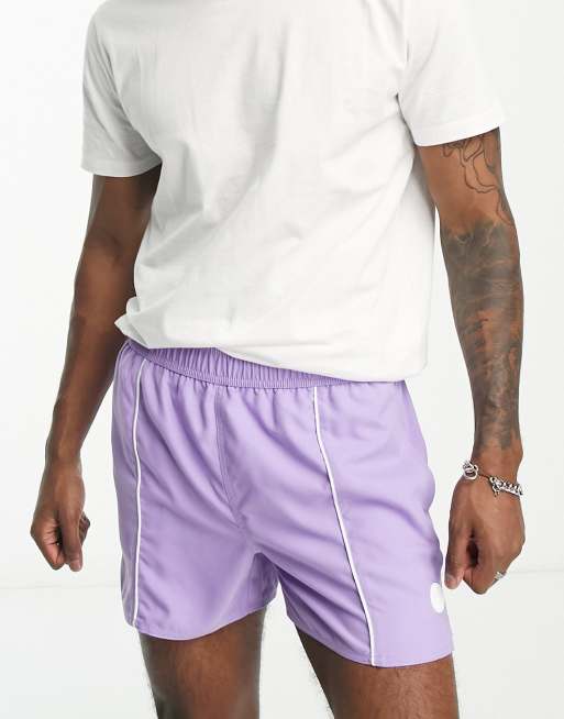 Native Youth - Pantaloncini da bagno viola con cuciture a contrasto - PURPLE, 4 di 4