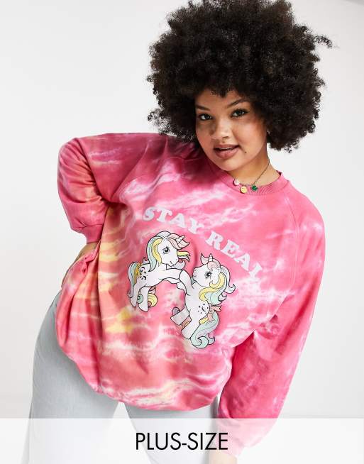 Native Youth Plus Felpa oversize con grafica My Little Pony