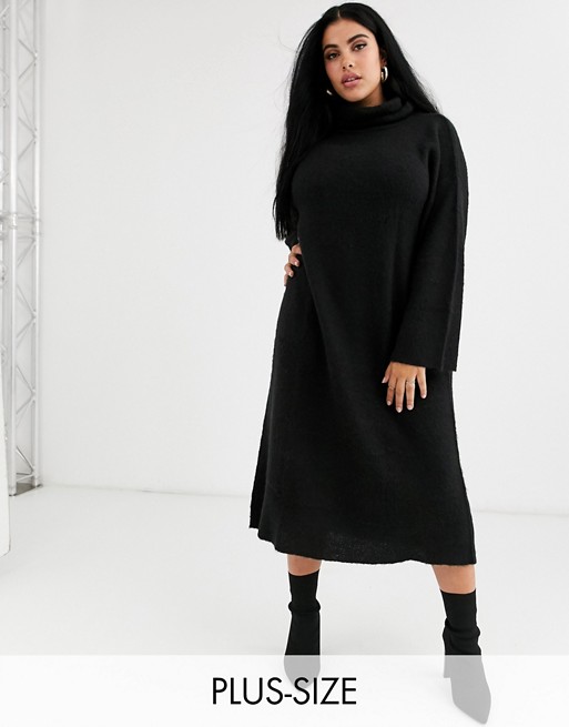 Native Youth Plus high neck jumper dress