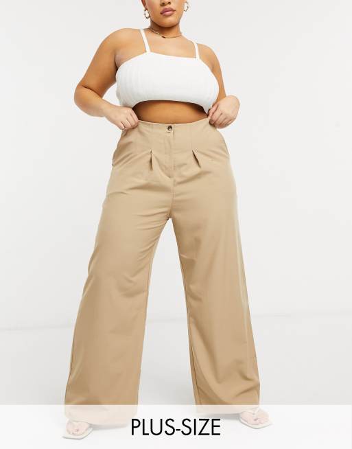 Native Youth Plus high waist pleated very wide leg pants