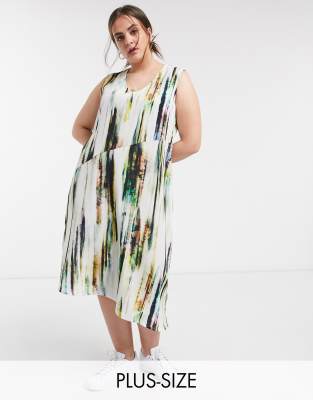 plus size midi slip dress