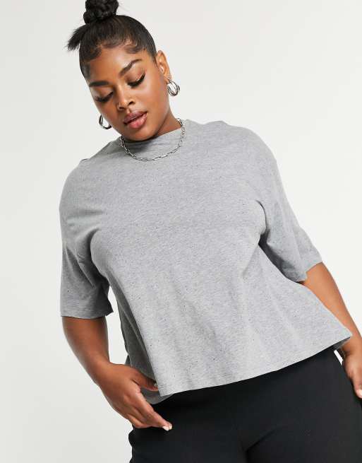 Native Youth Plus open tie back t-shirt in gray heather, 2 of 4