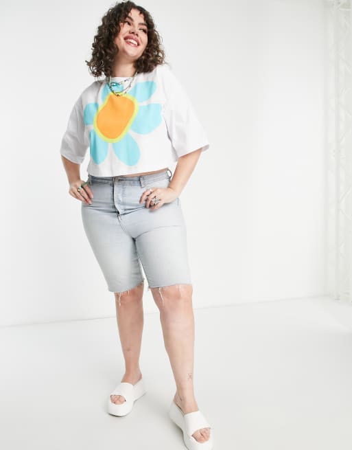 Native Youth Plus - Oversized boxy T-shirt met grafische print van uitvergrote bloem, 4 van 4