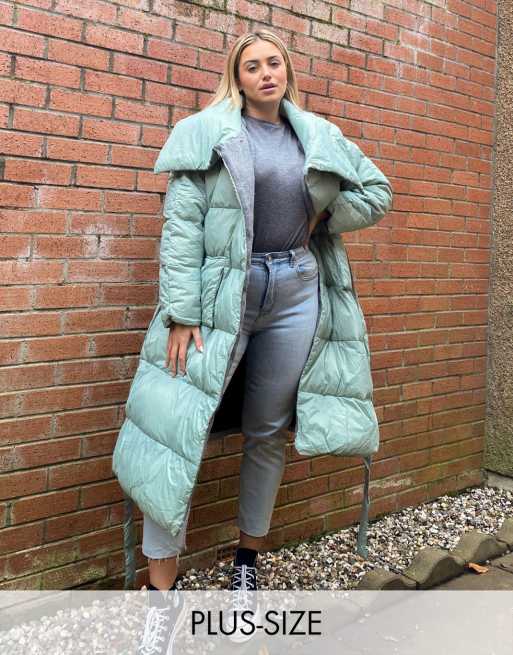 Asos design oversized sale wrap front puffer