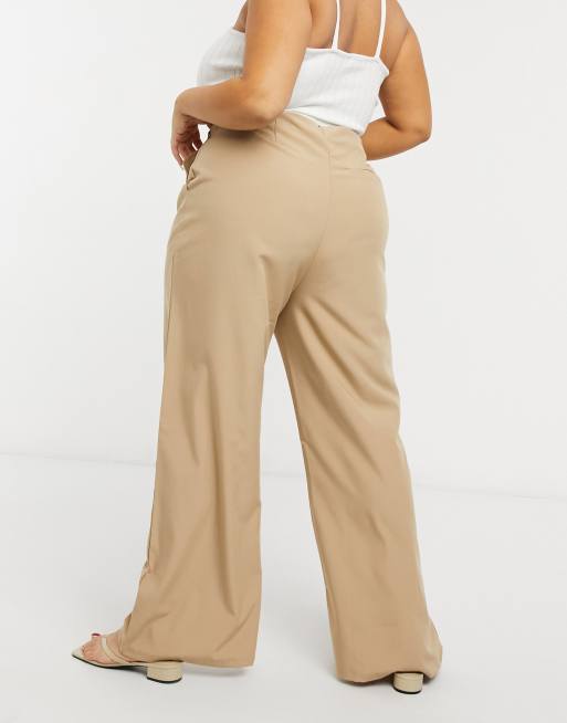 Pantalon taille haute online plissée