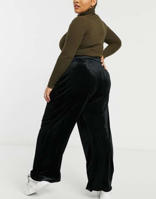 Plus size 2024 velvet jeans