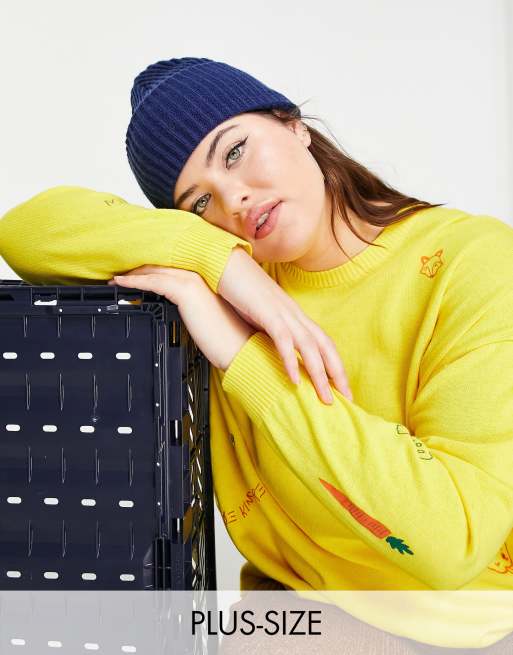 Native Youth Plus very oversized jumper in scribble knit