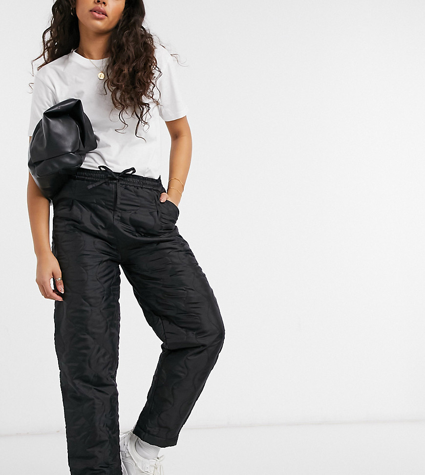 Native Youth relaxed fit pants in black quilting