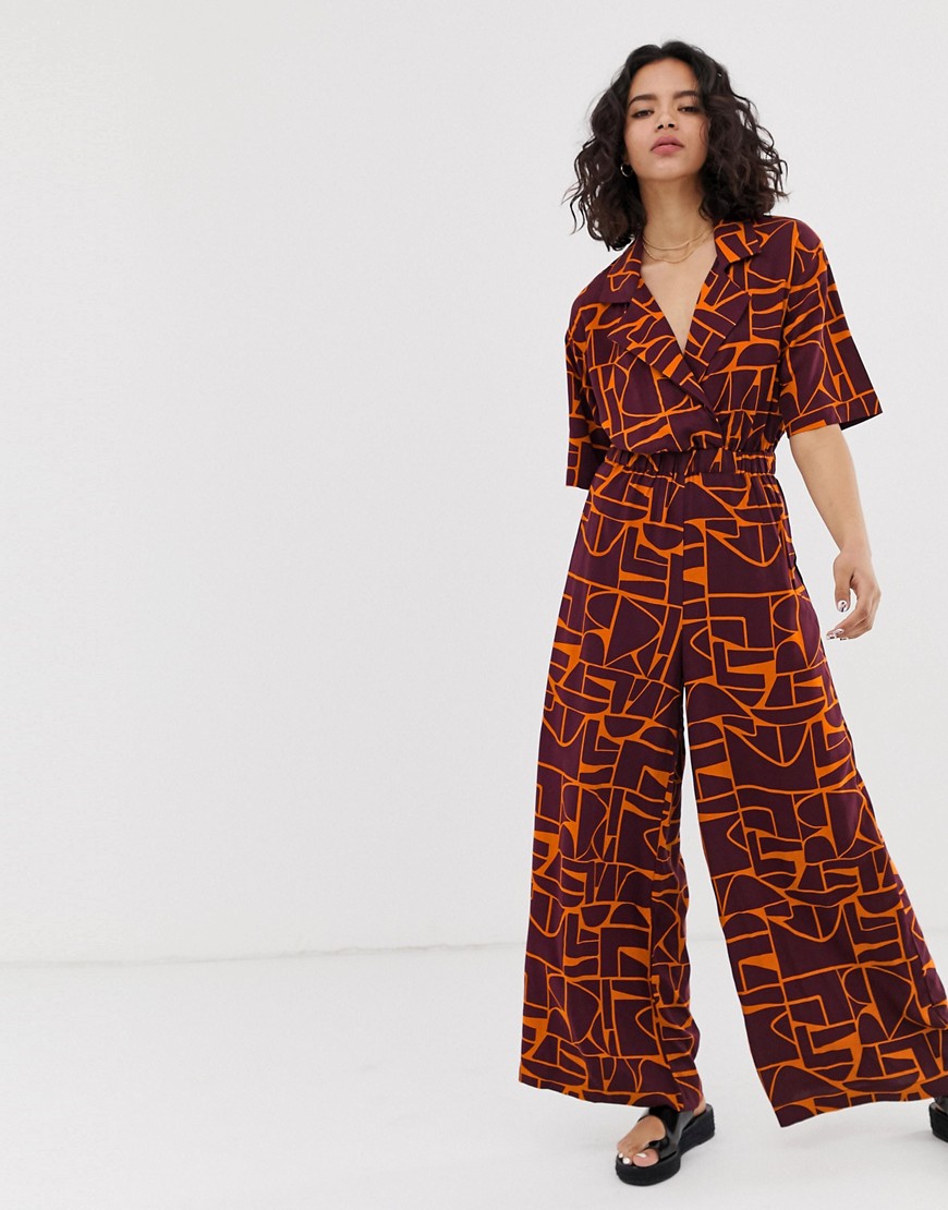 Native Youth relaxed jumpsuit in abstract print-Multi