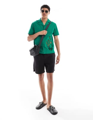 Native Youth Revere Collar Cut-out Detail Shirt