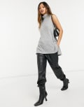 [Native Youth] Native Youth roll neck relaxed knitted top in grey XS Grey