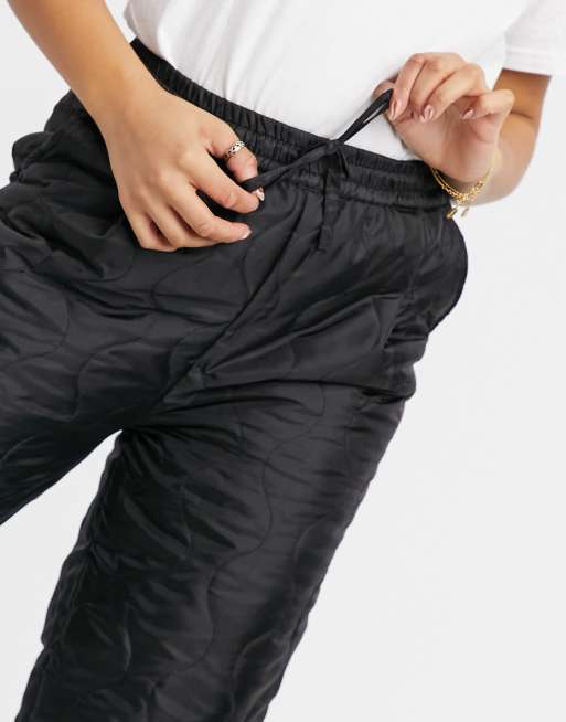 Native Youth - Ruimvallende, doorgestikte broek in zwart, 3 van 4