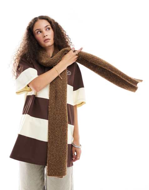 Native Youth - Sciarpa lunga in maglia color avena - view 1