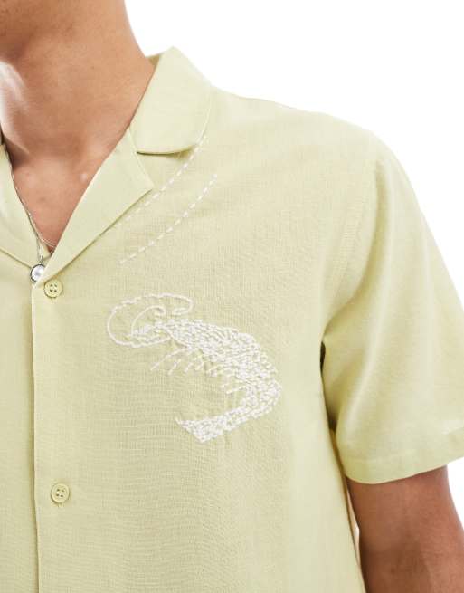 Native Youth – Seascape – Hemd in Pistazie mit Stickerei, 4 von 4
