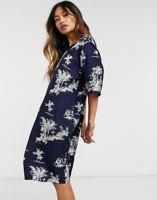 Native Youth a line floral dress