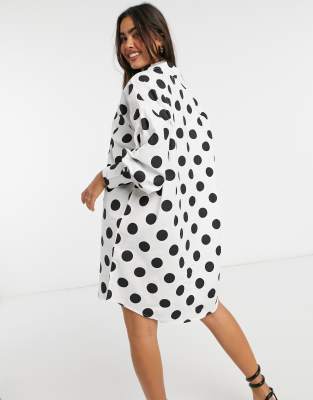 oversized polka dot dress