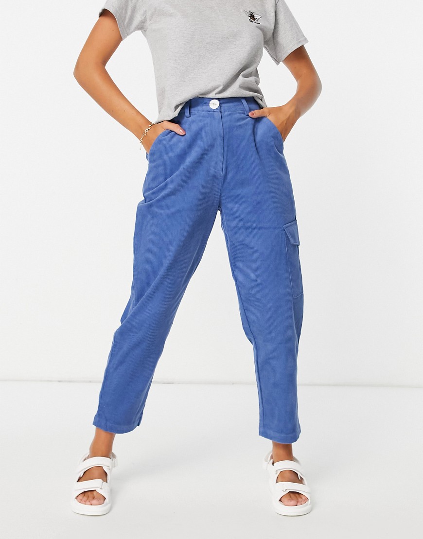 Native Youth straight leg pants in blue-Blues