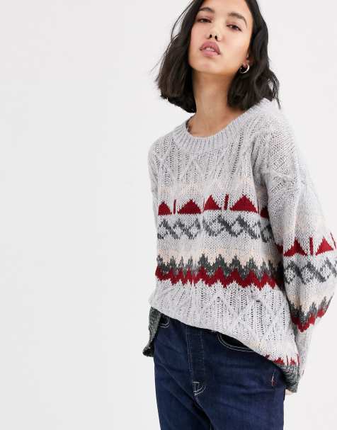 Native Youth – Strickpullover mit Norwegermuster