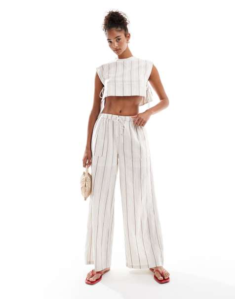 Native Youth striped wide leg co-ord trousers in multi