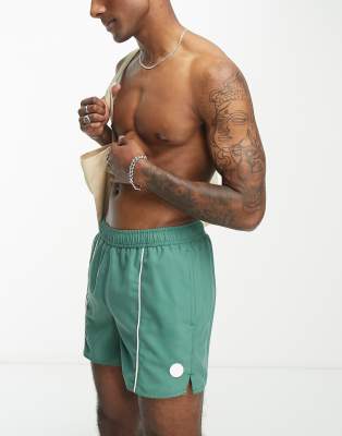 Native Youth swim short with piped seam in dark green  - DGREEN - ASOS Price Checker