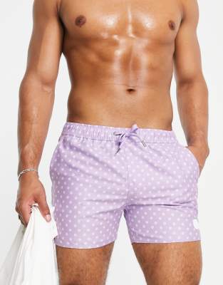 Native Youth swim shorts in purple paisley polka dot  - ASOS Price Checker