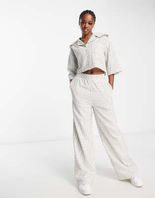 Native Youth textured cotton wide leg trousers co-ord in multi - ASOS Price Checker