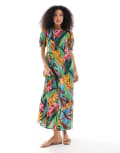 [Native Youth] Native Youth tropical print dobby maxi dress in multi S MULTI