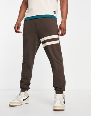 Native Youth contrast stripe jogger co ord in brown