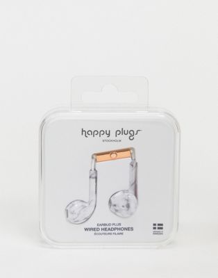фото Наушники с мраморным рисунком happy plugs earbug plus-бесцветный