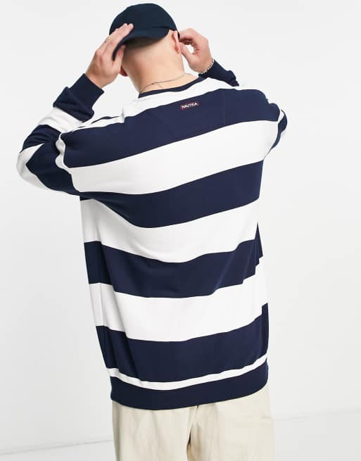 Navy and 2024 white striped sweatshirt