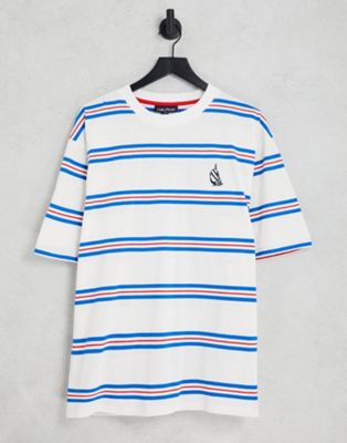 Nautica Archive ashford oversize stripe t-shirt in white - ASOS Price Checker