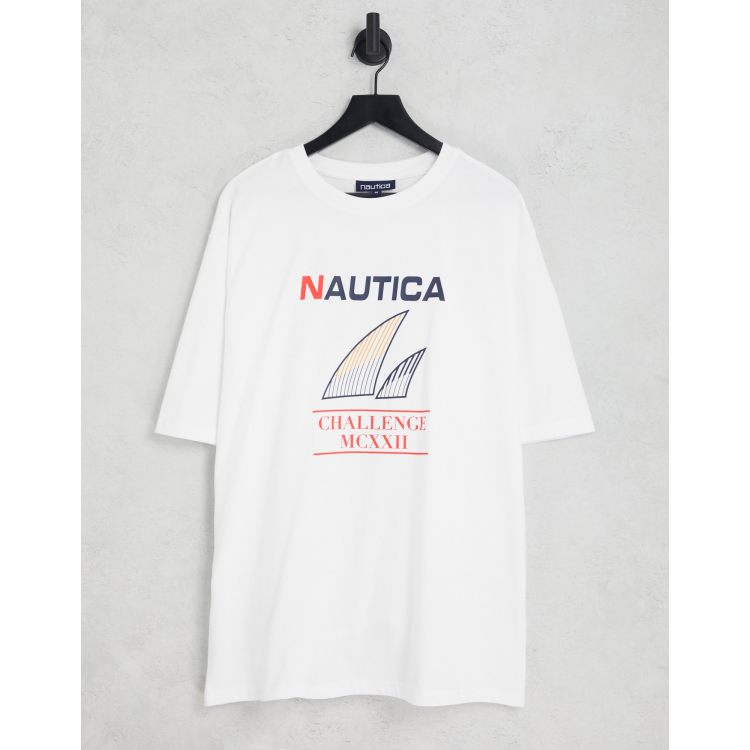 Nautica Archive brillock oversized t-shirt in white | ASOS