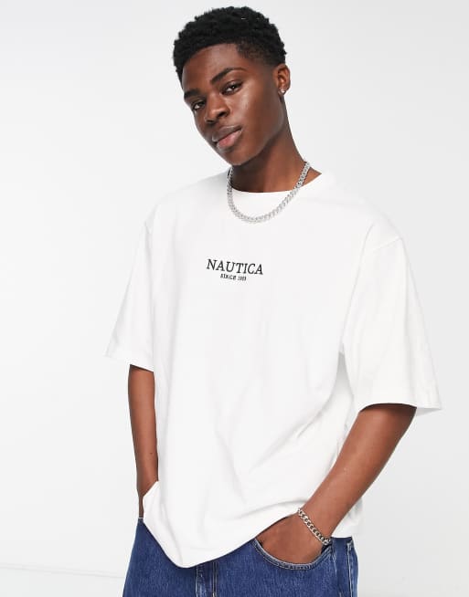 Nautica - Archive - Bryant - T-shirt met print op de rug in wit, 4 van 4