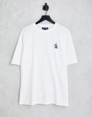 Nautica Archive caddy oversize back print t-shirt in white
