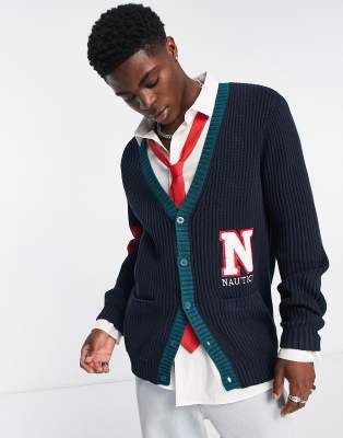 Gilet Nautica Homme Taille L – Vert Extérieur, Bleu Intérieur, 100% Polyester, Vintage 90s