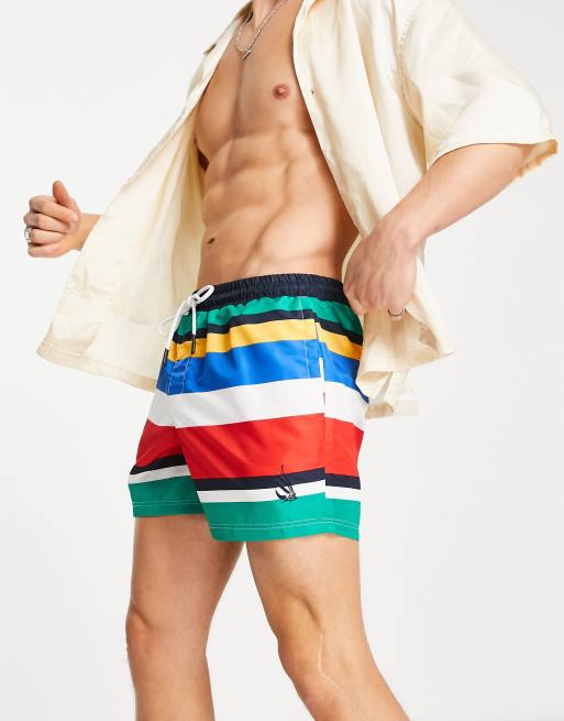 Nautica Archive - Spruce - Short de bain à rayures - Multicolore