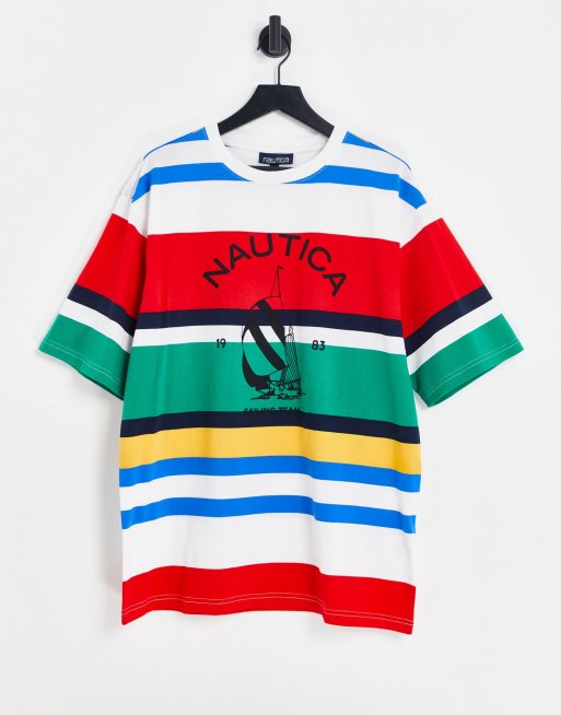 Nautica Archive Tuttle oversized stripe t-shirt in multi