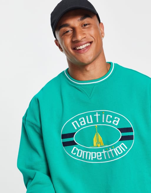 Nautica - Competition Archive Bramma - Felpa oversize verde, 3 di 4