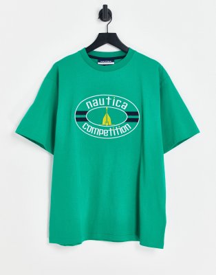 Nautica Competition Archive calda oversized t-shirt in green - ASOS Price Checker