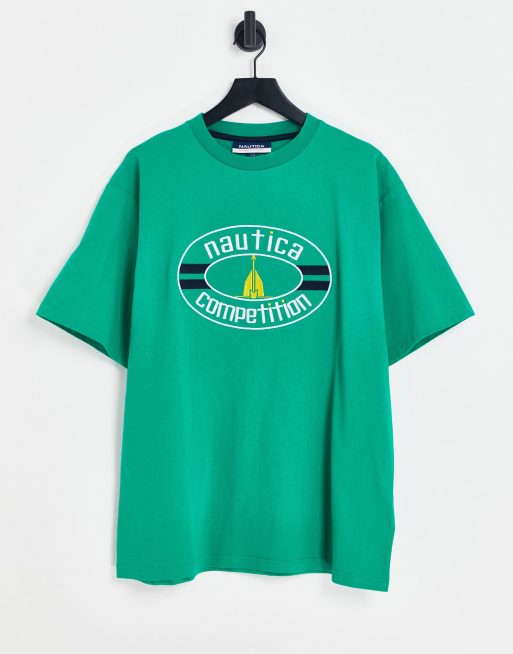 Nautica Competition Archive calda oversized t shirt in green ASOS