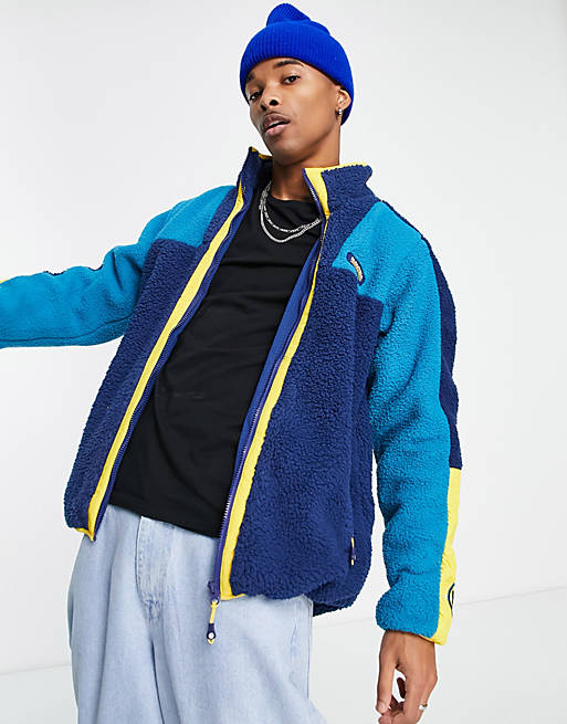 Nautica Competition bluefin sherpa jacket in navy | ASOS