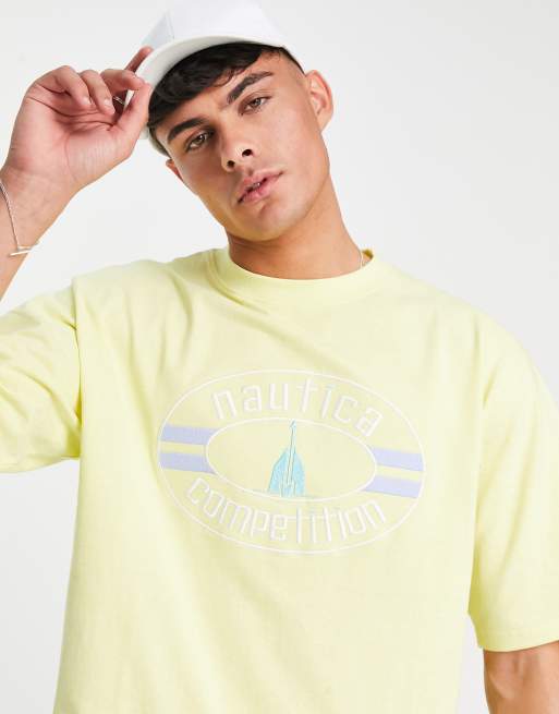 Nautica Competition - Calda - T-shirt oversize délavé - Jaune pâle